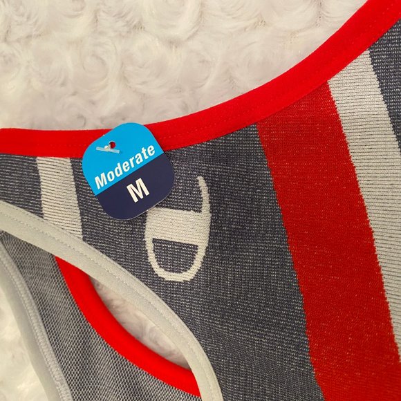 Champion Ladies Red/Gray Racerback Sports Bra - Double Dry Tech - M - Picture 2 of 7